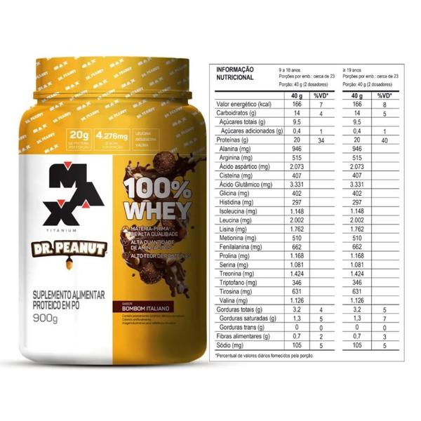 Imagem de 100% Whey Dr. Peanut 900g - Max Titanium