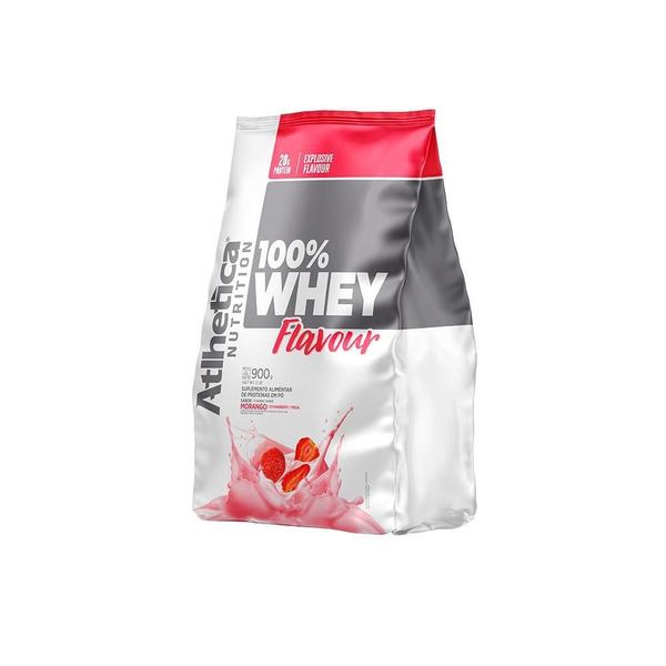 Imagem de 100% Whey Flavour (900G) Morango - Atlhetica Nutrition