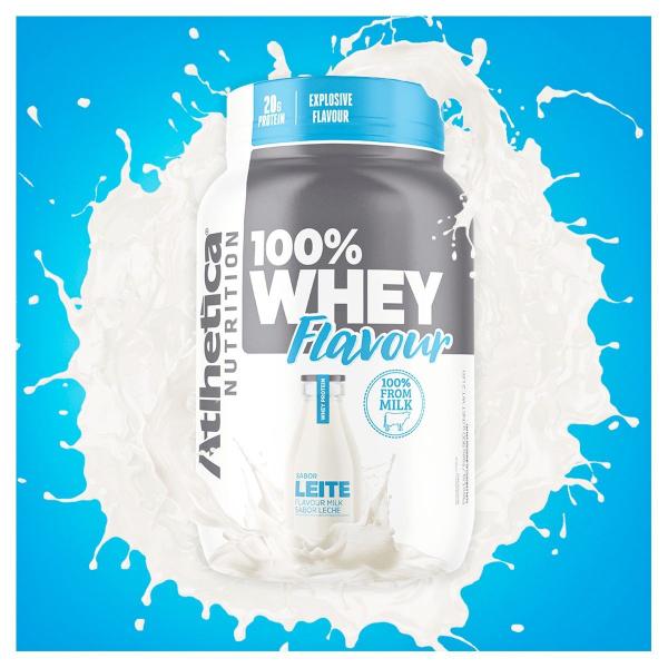 Imagem de 100% Whey Flavour Sabor Leite Atlhetica 900g