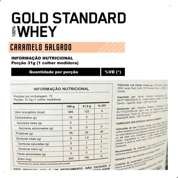 Imagem de 100% Whey Gold Protein Standard New 2,27Kg 5 LBS Optimum Nutrition