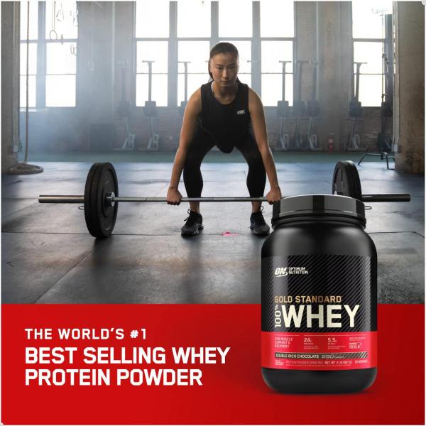 100% Whey Gold Protein Standard New 907g 2 LBS Optimum Nutrition Imagem de 100% Whey Gold Protein Standard New 907g 2 LBS Optimum Nutrition
