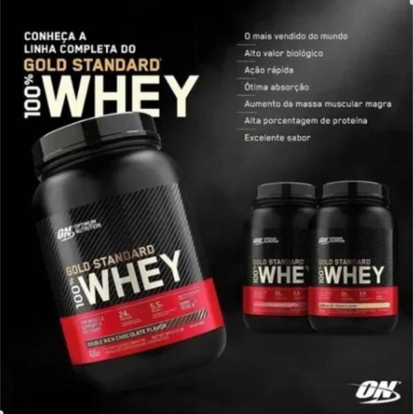 100% Whey Gold Protein Standard New 907g 2 LBS Optimum Nutrition Imagem de 100% Whey Gold Protein Standard New 907g 2 LBS Optimum Nutrition