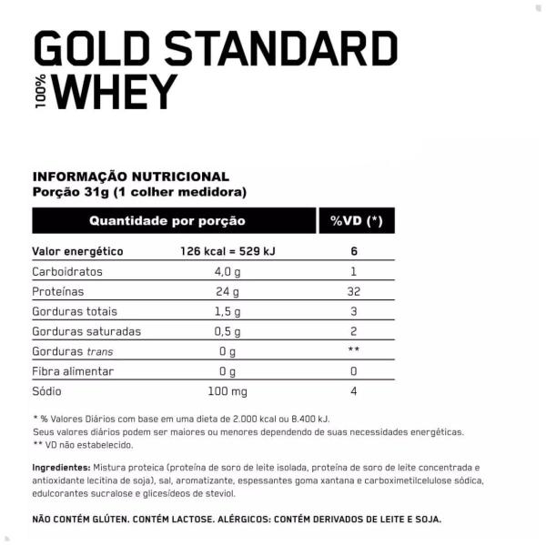 100% Whey Gold Protein Standard New 907g 2 LBS Optimum Nutrition Imagem de 100% Whey Gold Protein Standard New 907g 2 LBS Optimum Nutrition