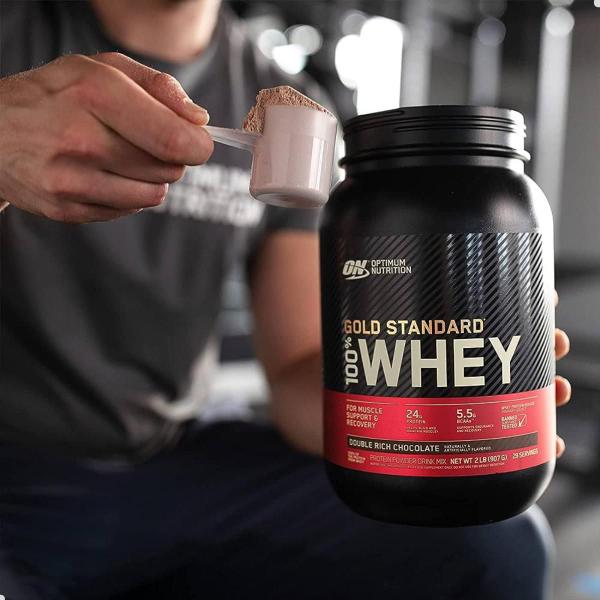100% Whey Gold Protein Standard New 907g 2 LBS Optimum Nutrition Imagem de 100% Whey Gold Protein Standard New 907g 2 LBS Optimum Nutrition