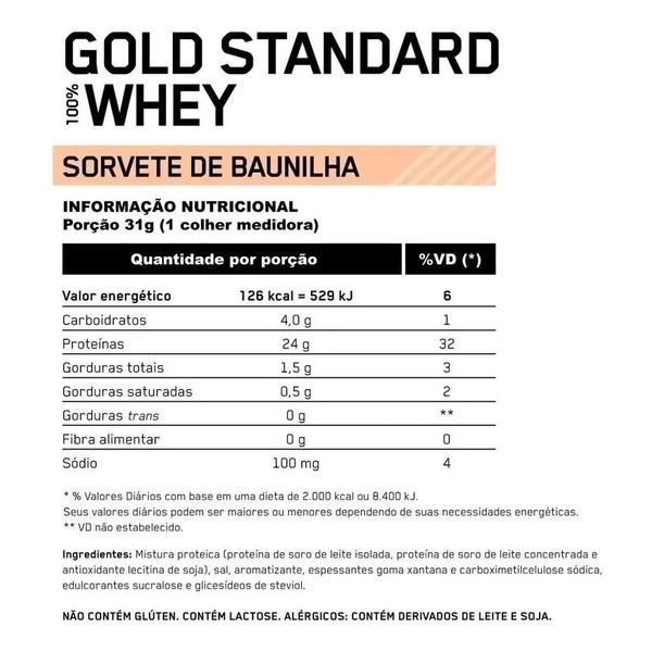 Imagem de 100% Whey Gold Standard Baunilha.