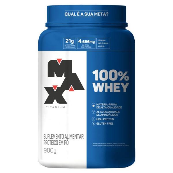 Imagem de 100% Whey Pote 900g - Max Titanium