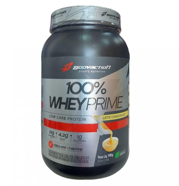 100% Whey Prime (900g) - Sabor: Leite Condensado - Body Action Imagem de 100% Whey Prime (900g) - Sabor: Leite Condensado