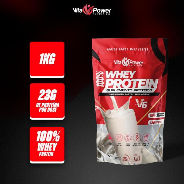 Imagem de 100% Whey Protein 1kg V6 Max - Vita Power - Resultados Extremos