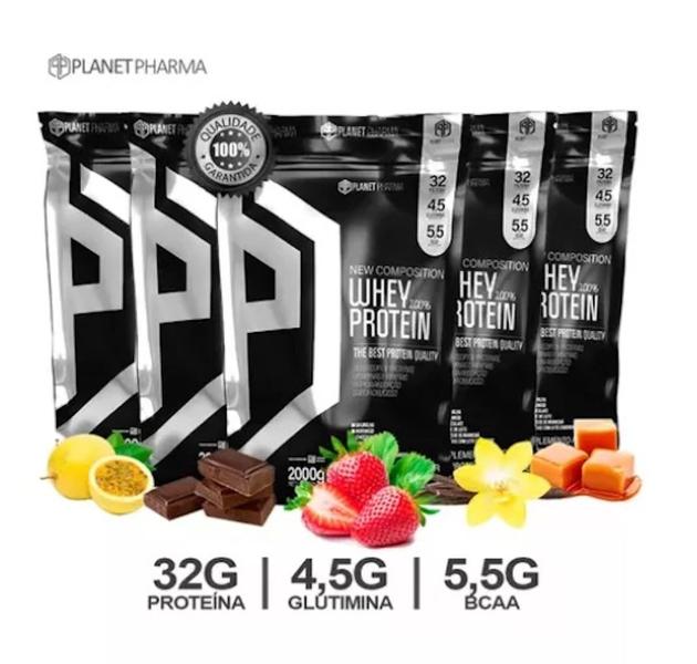 Imagem de 100% Whey Protein 2kg 32g Proteína / Dose - Planet Pharma