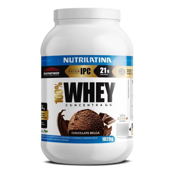 Imagem de 100% Whey Protein Sabor Chocolate Belga 1020G Nutrilatina