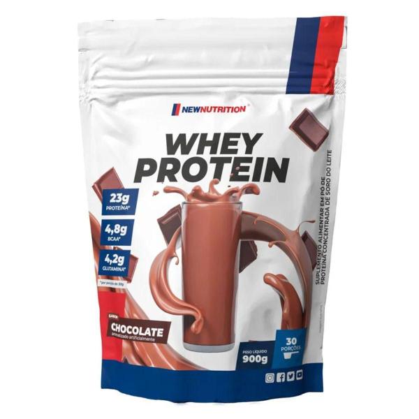 100% Whey Protein Zero Lactose 900g Natural New Nutrition Imagem de 100% Whey Protein Zero Lactose 900g Natural New Nutrition