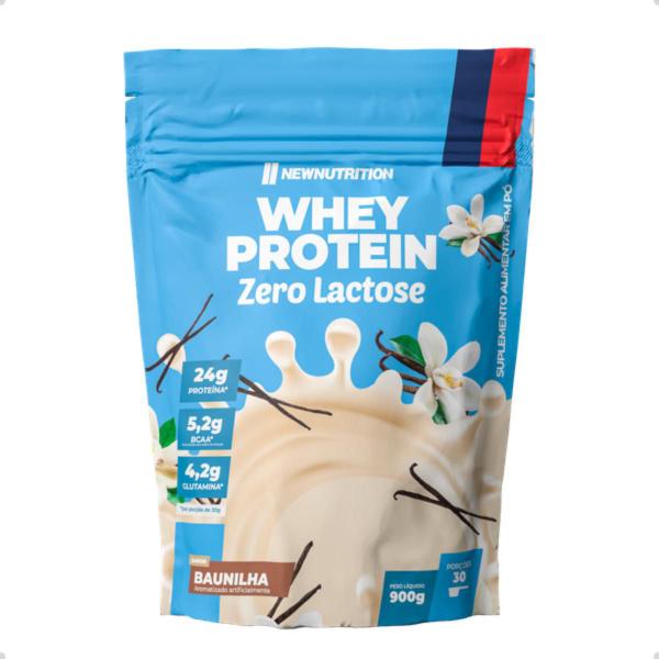 Imagem de 100% Whey Protein Zero Lactose 900g Natural New Nutrition