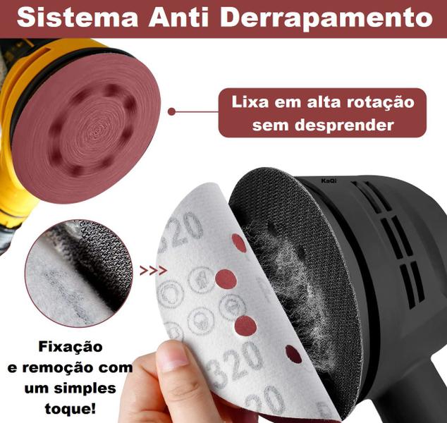 100 X Lixas Disco Grão 7 Polegadas 180mm 8 Furos Lixadeira Politriz KaQi Imagem de 100 X Lixas Disco Grão 7 Polegadas 180mm 8 Furos Lixadeira Politriz KaQi