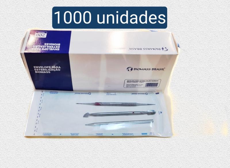 Imagem de 1000 envelopes Auto Selante 9X23cm autoclave esterilização