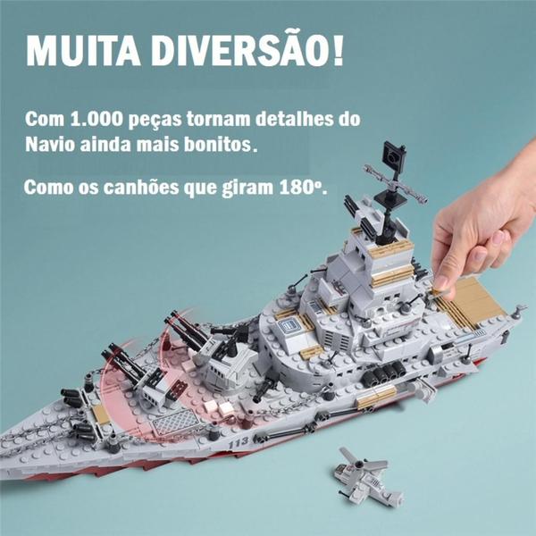 Imagem de +1000 Peças Blocos Montar Mega Navio + Mega Robô + 24