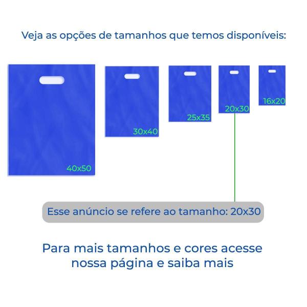 Imagem de 1000 Sacola Plástica Boca De Palhaço Reta Transparente 20X30