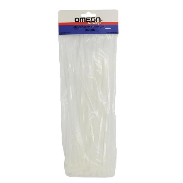 10000 un cinta abraçadeira nylon 100mm x 2,5mm branca - OMEGA Imagem de 10000 un cinta abraçadeira nylon 100mm x 2,5mm branca