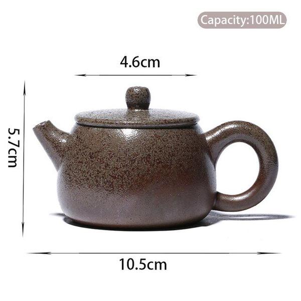 Imagem de 100ml Boutique Purple Clay Teapots Retro Firewood Tea Pot Beauty Kettle Raw Ore Handmade Zisha Tea Set TeaPots