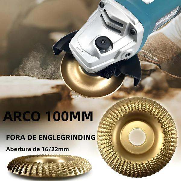 Imagem de 100mm Arco Ângulo Rebolo 16/22mm Abertura Carpintaria Lixar Disco Abrasivos Rotativos