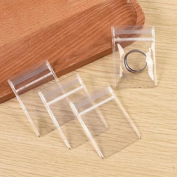 Imagem de 100pcs À Prova De Poeira PVC Auto Selagem Zip Lock Sacos Transparentes Malotes De Embalagem De Jóias