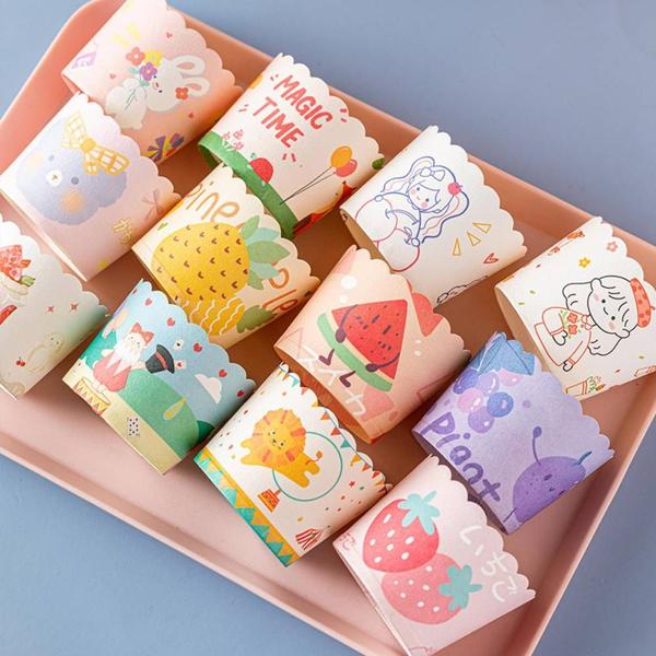 Imagem de 100pcs Original Cartoon Cake Paper Cup Holder, Alto