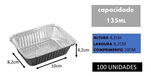 Imagem de 100un Bandeja Mini Marmita Alumínio Lembrancinha 135ml Wyda