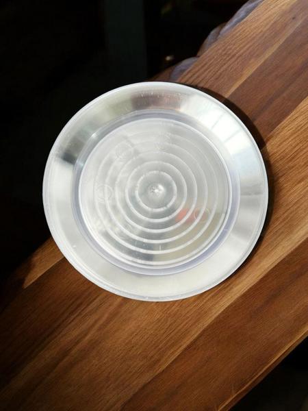 100un Prato Acrílico Resistente 15cm Cristal Transparente - Blook Imagem de 100un Prato Acrílico Resistente 15cm Cristal Transparente