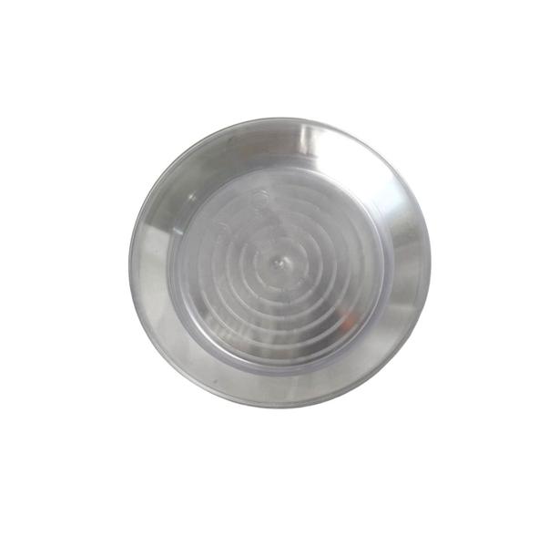 100un Prato Acrílico Resistente 15cm Cristal Transparente - Blook Imagem de 100un Prato Acrílico Resistente 15cm Cristal Transparente