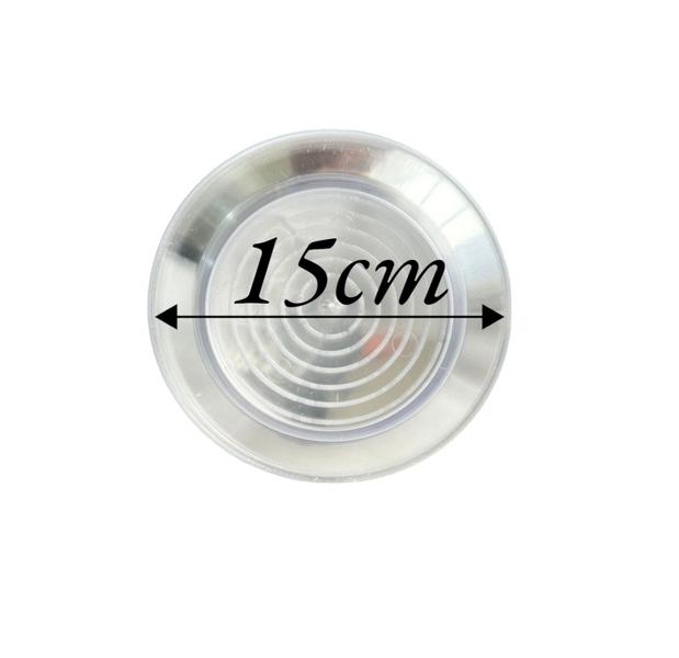 100un Prato Acrílico Resistente 15cm Cristal Transparente - Blook Imagem de 100un Prato Acrílico Resistente 15cm Cristal Transparente