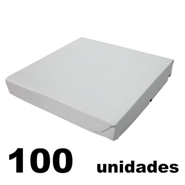 Imagem de 100und Caixa para Doces e Salgados 25cm Quadrada Branca Caixa Delivery