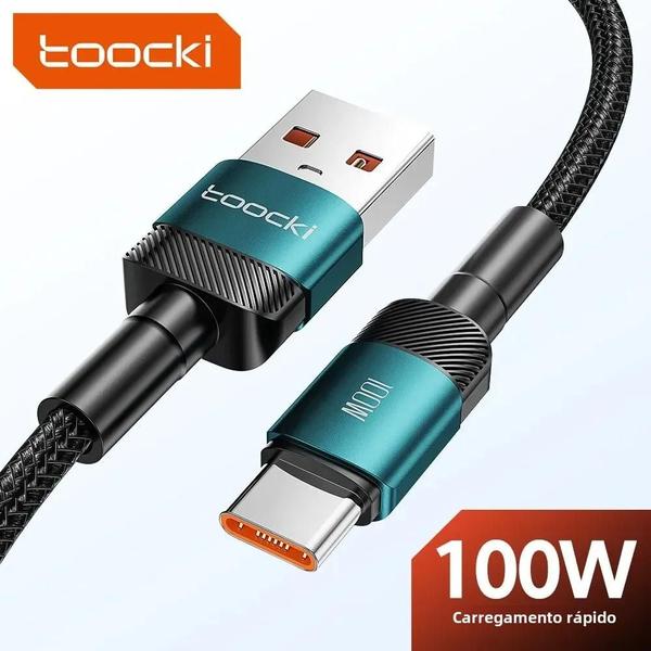 Imagem de 100W De Carregamento Rápido Toocki 6A USB Tipo C Cabo Para Cabo De Dados Xiaomi POCO Samsung Huawei