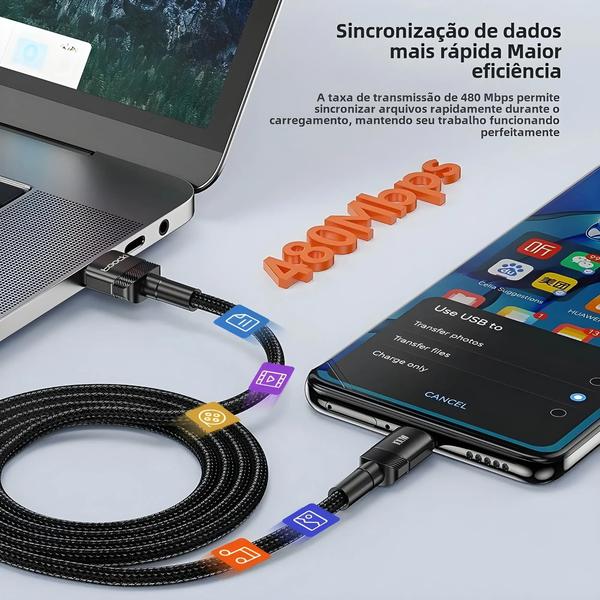 Imagem de 100W De Carregamento Rápido Toocki 6A USB Tipo C Cabo Para Cabo De Dados Xiaomi POCO Samsung Huawei