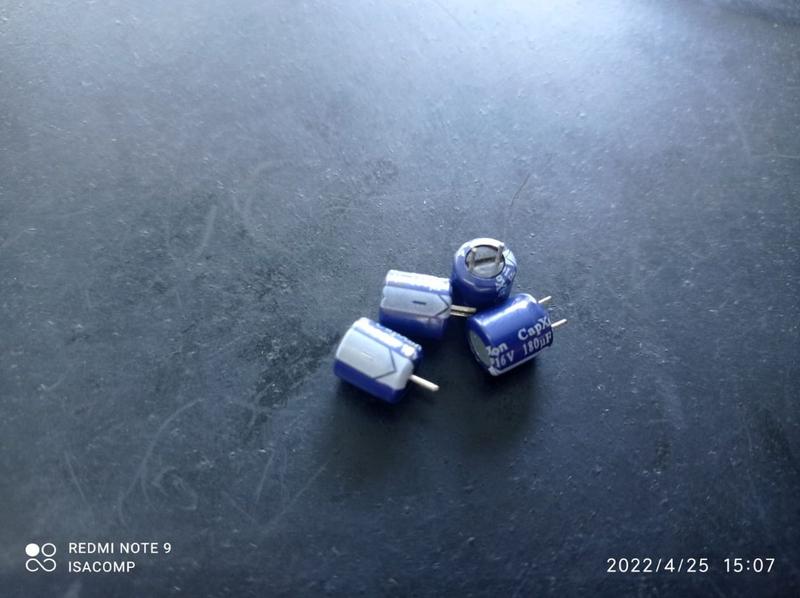 100x Capacitor Eletrolítico 180uf/16v 105 8x8mm Capxon Pre Imagem de 100x Capacitor Eletrolítico 180uf/16v 105 8x8mm Capxon Pre