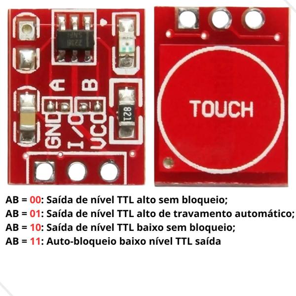 Imagem de 100x Teclado Sensor Touch Toque Capacitivo Ttp223 Arduino