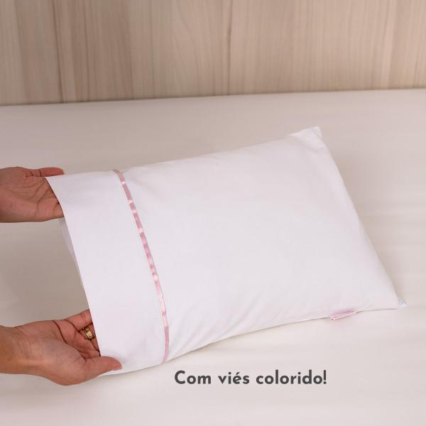 Imagem de 10326 - kit 02 fronhas colore pos berco 01 pc 200f alg. - p/ trav. 60cm x 40cm