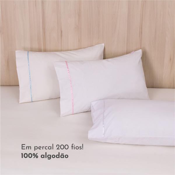 Imagem de 10326 - kit 04 fronhas colore pos berco 01 pc 200f alg. - p/ trav. 60cm x 40cm