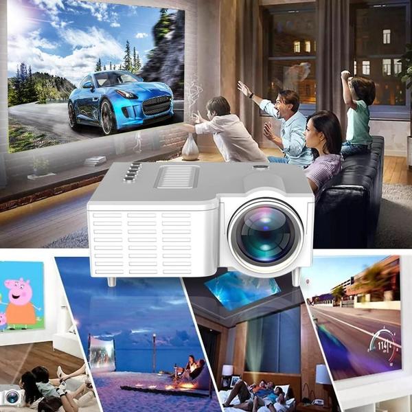 Imagem de 1080P Home Cinema Film Video Projector LED Mini Projector Video Beamer Support 4K Video U Disk TF Card STB Projetores LCD