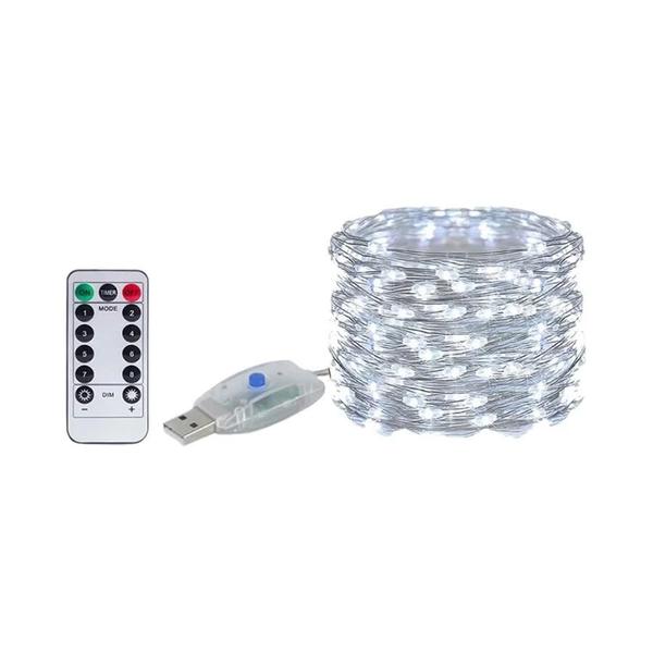 Imagem de 10M 20M LED Luzes De Corda USB Remoto Fio De Cobre Luzes De Fadas Para Festa De Casamento Decoração