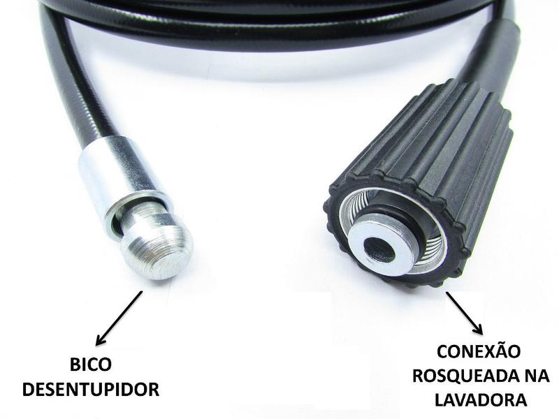 Imagem de 10m Mangueira Desentupidora Wap Bravo Lavadora Alta Pressão