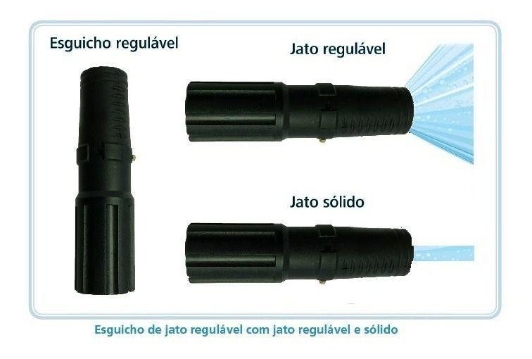 Imagem de 10m Mangueira e Bico Esguicho Wap Forte Mix Trama de Aço Lavadora Alta Pressão