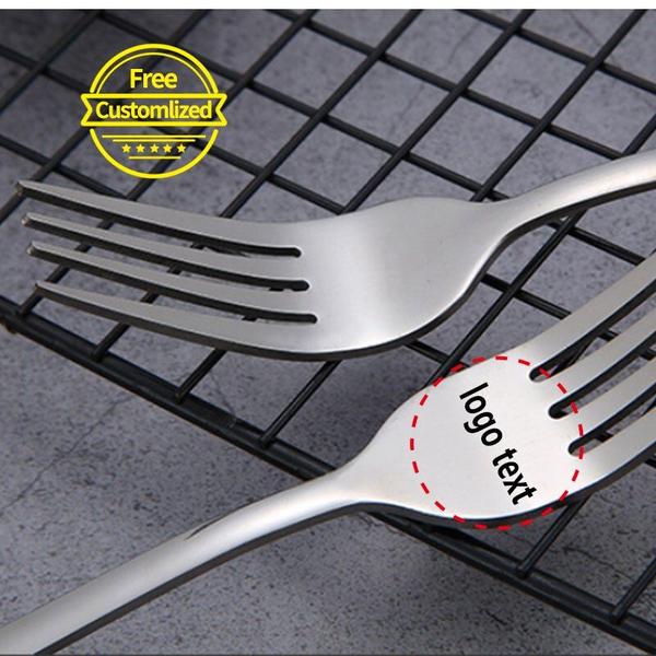 Imagem de 10pcs 20cm Inoxidável Alimento Forks Western Style Food Muti Funcional Jantar Principal Fork Pratos de Talheres Desarmesdinner Forkfruit Forkfork Cutlery