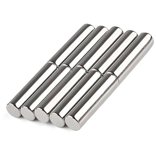 Imagem de 10pcs. Imã De Neodímio Super Forte Cilindro 5x20mm - N35