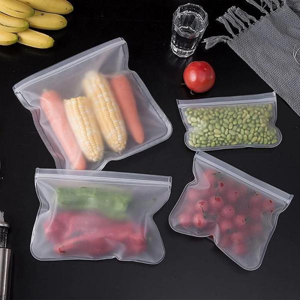 Imagem de 10pcs Recipientes De Armazenamento De Alimentos De Silicone À Prova De Vazamentos Reutilizáveis