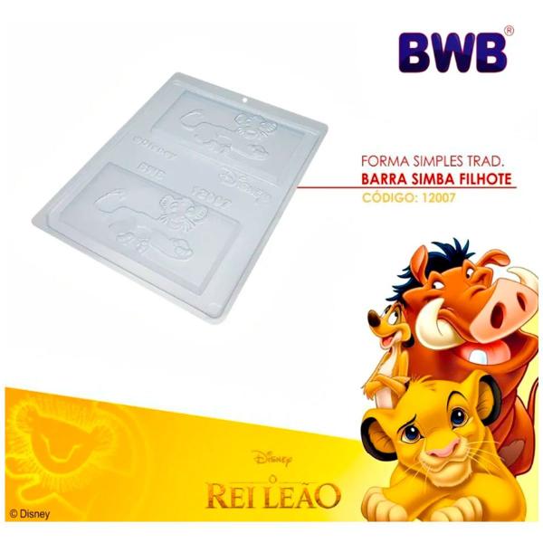 Imagem de 10Un Formas Chocolate Barra Simba Filhote BWB Rei Leão