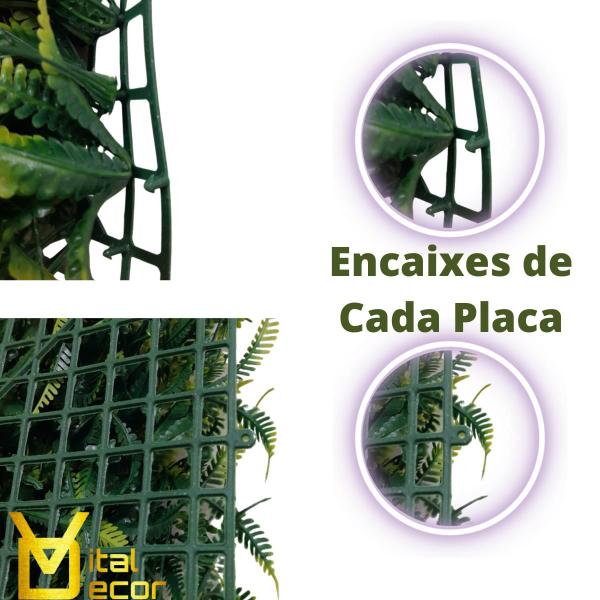 Imagem de 10un Placas Jardim Vertical 2,5m² Planta Artificial Parede