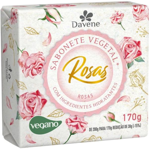 Imagem de 10UN Sabonete Vegetal Rosas 170G Davene