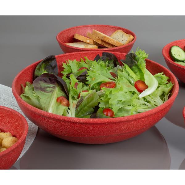 Imagem de 10un Saladeira redonda 2,4lt tigela bowl 25cm vermelho