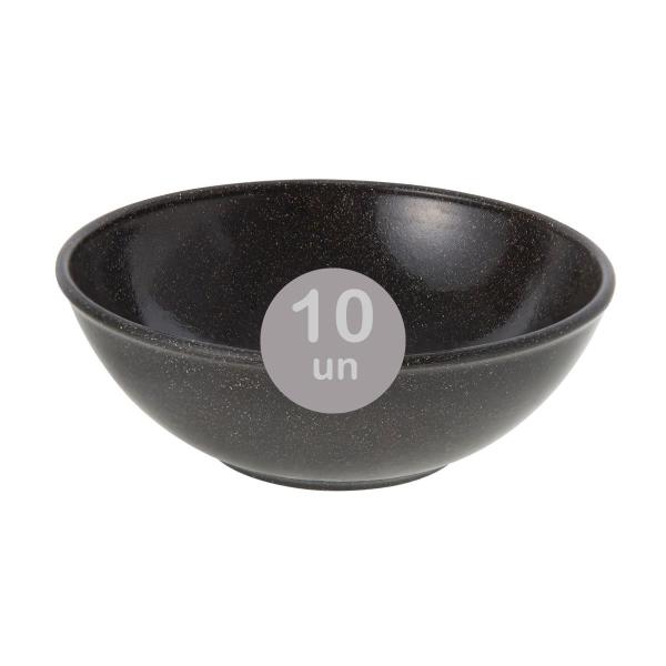 Imagem de 10un Tigela bowl 1lt salada petisco Preto