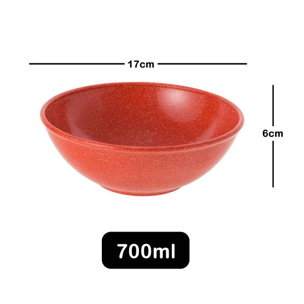 Imagem de 10un Tigela bowl 700ml salada petiscos Vermelho