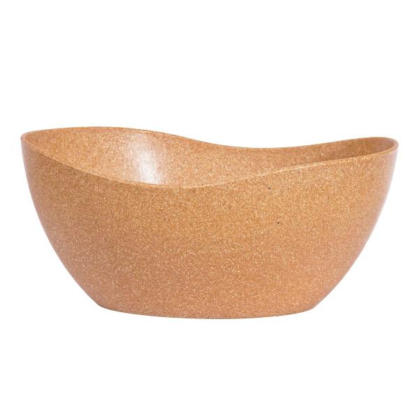 Imagem de 10un Tigela saladeira bowl oval  1,9lt marrom claro